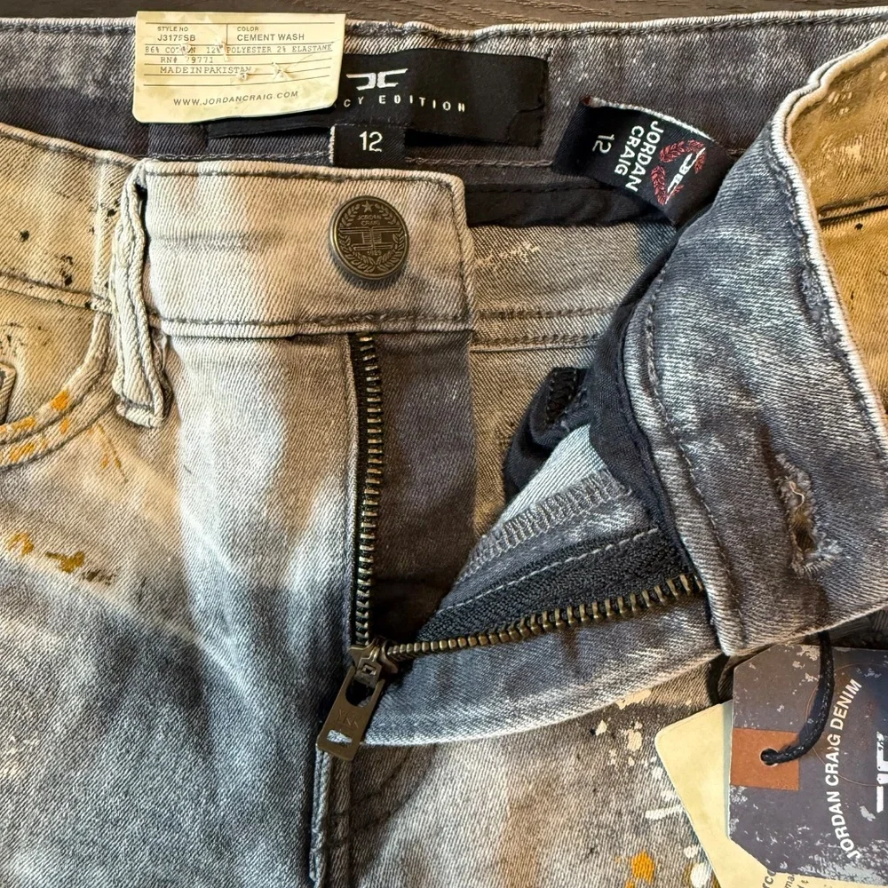 Jordan Craig Kids Cement‎ Wash Denim Shorts Size 12